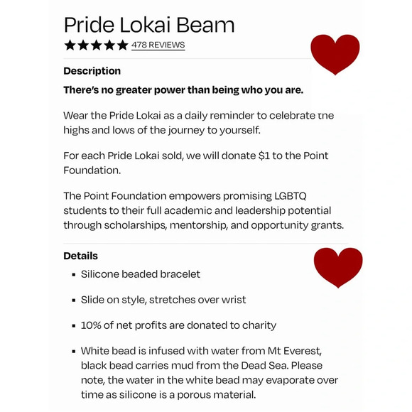 Pride Lokai Beam Unisex Size XL New With Tags - Picture 3 of 12